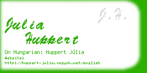 julia huppert business card